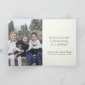 緑素朴松メリークリスマスフォト シーズンカード (内部)