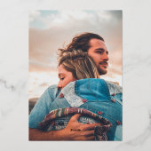 緑素朴松赤メリークリスマス3枚の写真 箔シーズンカード (裏面)