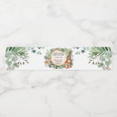 緑素朴林の森の赤ちゃんシャワー ペットボトルラベル (シングルラベル)