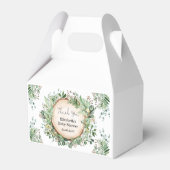 緑素朴植物赤ちゃんシャワー1st誕生日 フェイバーボックス (裏面サイド)