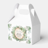 緑素朴植物赤ちゃんシャワー1st誕生日 フェイバーボックス (正面サイド)