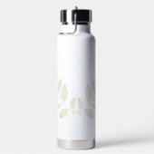 緑素朴水色のフローラ結婚 ウォーターボトル (右面)