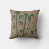 緑素朴竹草帆布枕 クッション (裏面)