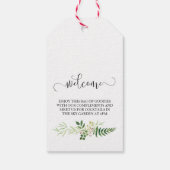 緑素朴結婚式の引き出物バッグラベル ギフトタグ (裏面)