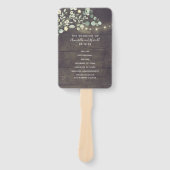 緑素朴結婚式 プログラム |メニュー ハンドファン (正面)