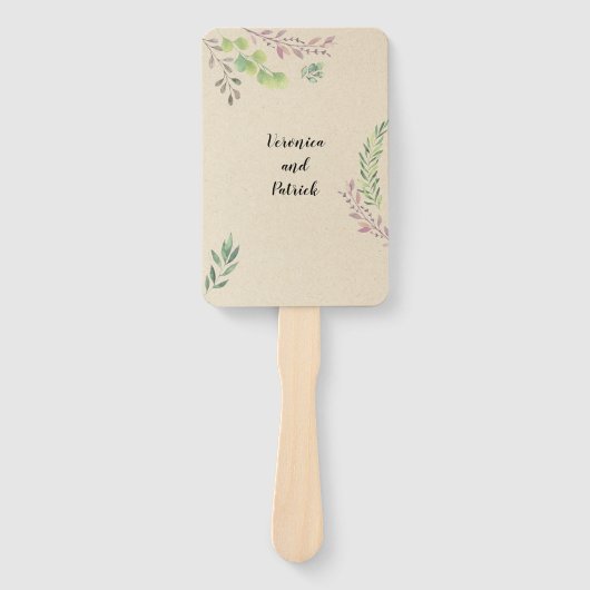 緑素朴色と結婚して ハンドファン (正面)