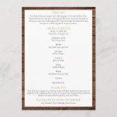 緑素朴色のキリスト教葬儀 プログラム (裏面)