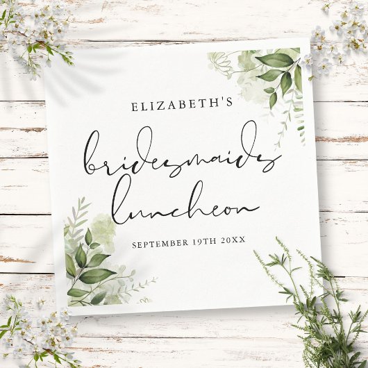 緑素朴色のブエレガントリーデスメイド昼食会 スタンダードカクテルナプキン