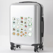 緑素朴色の写真ウェディングプランナージャーナル文字 シール (スーツケース)