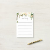 緑素朴色の水の色の野生フローラ ポストイット (デスク上)