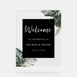 緑素朴色の水結婚色の歓迎アクリル アクリルサイン