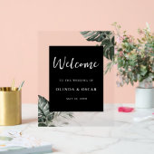 緑素朴色の水結婚色の歓迎アクリル アクリルサイン (ウェディング)