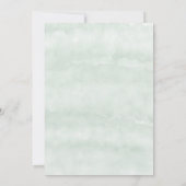 緑素朴色の水葉色の仮想結婚の 招待状 (裏面)