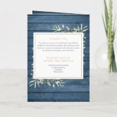 緑素朴色の葬儀順番 プログラム (裏面)