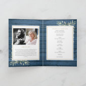 緑素朴色の葬儀順番 プログラム (内部)