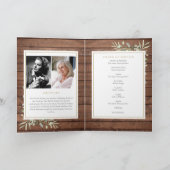 緑素朴色の葬儀順番 プログラム (内部)