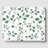 緑素朴色の離れ結婚のゲストブック ゲストブック (裏面)