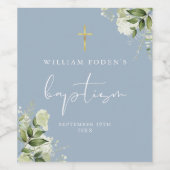 緑素朴色フローラダスティブルーバプテスマ ワインラベル (シングルラベル)