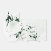 緑素朴色ユーカリ結婚の フェイバーボックス (折り畳みなし)