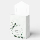緑素朴色ユーカリ結婚の フェイバーボックス (オープン)