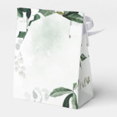 緑素朴色ユーカリ結婚の フェイバーボックス (裏面サイド)