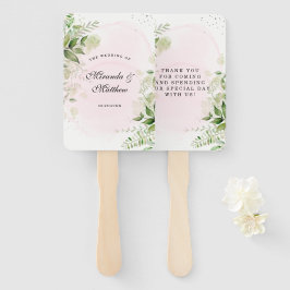 緑素朴色赤面ピンク結婚ズ・サンキュー ハンドファン