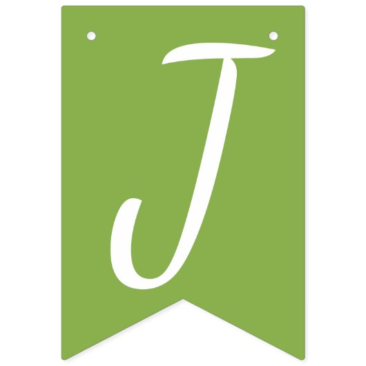 緑素朴色 |の結婚つる植物たった今結婚しました バンティングフラッグ (第3の旗)