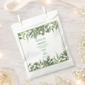 緑素朴葉の葉 フェイバーバッグ (クリップ留めされた状態)