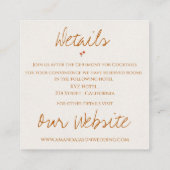 緑素朴葉の赤い果実のクリスマス結婚の エンクロージャーカード (裏面)