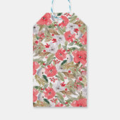 緑素朴赤フローラリースメリークリスマス ギフトタグ (裏面)