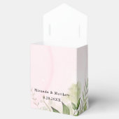 緑素朴赤面ピンクエアリー結婚式の引き出物ボックス フェイバーボックス (オープン)