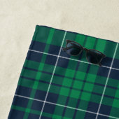 緑素朴青のプレイドファミリ名 ビーチタオル (インサイチュ)