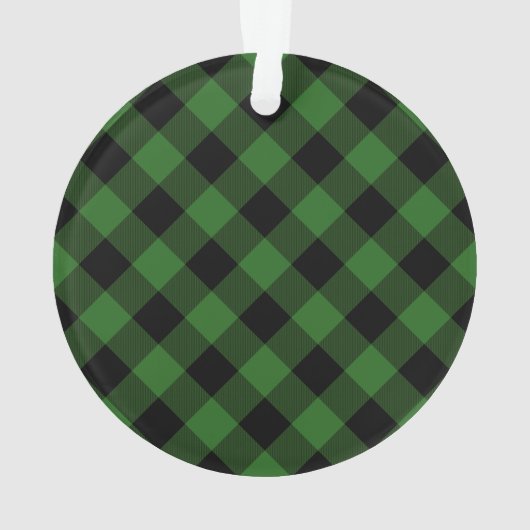 緑素朴黒プライド第一祖父母の写真 オーナメント (裏面)