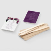 緑紫色の花 |ロマンチックな結婚式 プログラムハン ハンドファン (組立なし)