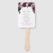 緑紫色の花 |ロマンチックな結婚式 プログラムハン ハンドファン (正面)
