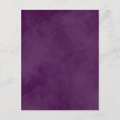緑紫色の花 |ロマン結婚ティック エンクロージャーカード (裏面)