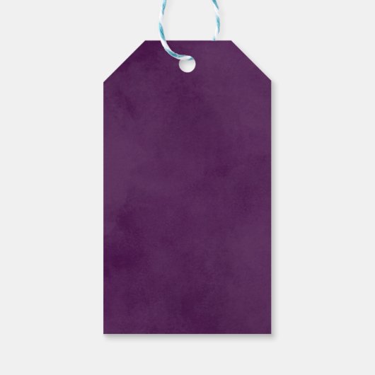 緑紫色の花 |ロマン結婚ティック ギフトタグ (裏面)