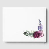 緑紫色の花 |ロマン結婚ティック ゲストブック (裏面)