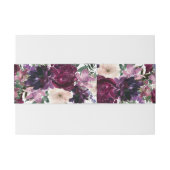 緑紫色の花 |ロマン結婚ティック 招待状ベリーバンド (裏面例)