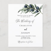 緑結婚のオリーブの葉の予算案 (正面)