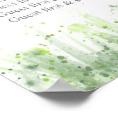 緑結婚のシーティングテーブルプラン緑 ポスター (角)