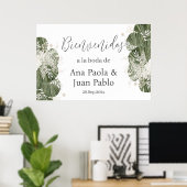 緑結婚のスペインの歓迎 ポスター (ホームオフィス)