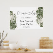 緑結婚のスペインの歓迎 ポスター (キッチン)