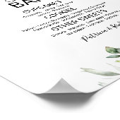 緑結婚のデザートの看板 ポスター (角)