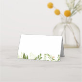 緑結婚のフードラベル素朴カード プレイスカード (裏面)