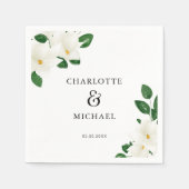 緑結婚のマグノリア スタンダードカクテルナプキン (正面)