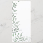 緑結婚のメニューテンプレート メニュー (裏面)