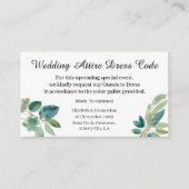 緑結婚の儀式服装規定 エンクロージャーカード (正面)