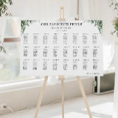 緑結婚の座席表テンプレート ポスター