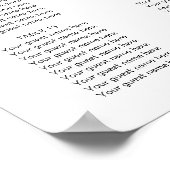 緑結婚の座席表 ポスター (角)